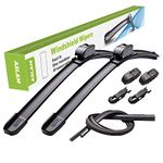 ASLAM Windshield Wipers All-Season Blade Type-M 24"+22", Multifunctional Adapters and Refills Replaceable, Double Service Life(set of 2)