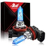 WinPower H11 Halogen Headlight Bulbs 100W 5000K Warm White Lamp 12V Auto Car Fog lights Sidelight DRL, 2 Pieces