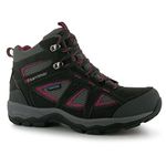 Karrimor Womens Mountain Mid Top Ladies Walking Boots Breathable Waterproof Black/Pink 6