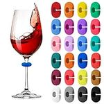 LOVEWEE 24 Pcs Wine Glass Charms Ma
