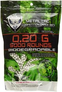 MetalTac Airsoft BBS Bio-Degradable .20g Perfect Grade High Precision 6mm BB Pellets (Bag of 5000 Rounds)