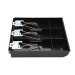 SUKHAD Cash Drawer Register Insert Tray 3 Bills 3 Coins Money Storage Box | 9.6 x 9.6 x 1.4 inch | Black