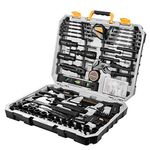 DEKOPRO 218-Piece General Household Hand Tool Kit, Professional Auto Repair Tool Set with Plier, Screwdriver Set, Socket Set, with Portable Storage Case