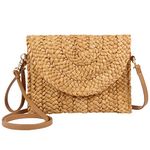 Oweisong Straw Purses for Women Summer Beach Straw s Clutch Purses Crossbody Bag Handmade Women Envelope Handbag Wallet