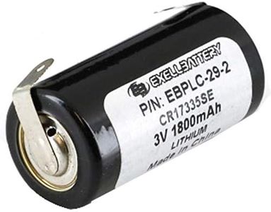 3V Lithium PLC Computer Backup Battery Solder Tabs Replace CR17335SE-Tabs Replaces SANYO: CR17335, CR17335SE, CR17335-SE, CR17335 SE, : BR-2/3A, BR2/3A, BR 2/3A