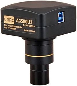 OMAX 8MP USB3.0 Digital Camera for Microscope with 0.01mm Calibration Slide (Windows/Mac/Linux)