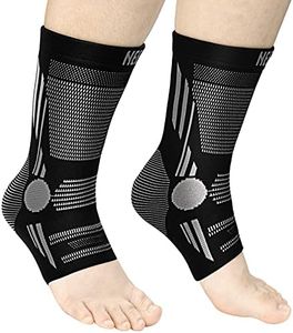 NEENCA Ankle Brace for Pain Relief, 2 Pack Compression Ankle Sleeves Set. Ankle Support Stabilizer for Achilles Tendonitis, Plantar Fasciitis, Joint Pain, Swelling, Arthritis, Sport - FSA/HSA Approved