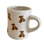 Heardbeli Women Girls Creamy White Cartoon Bear Mugs Ceramic Coffee Mug Water Cup 350ML/12OZ. Cute Funny Novelty Gift