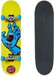 SANTA CRUZ Hand Mini Complete Skateboard,Yellow,7.75in x 30.00in