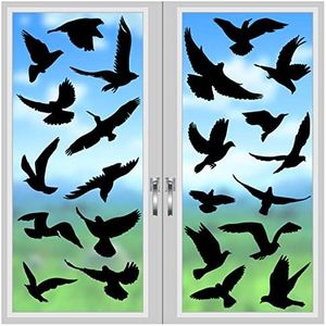 37Pcs Anti Collision Window Stickers for Birds,KOCOVIMI Window Decals for Bird Strikes,Save The Birds from Flying Into The Window,Warn The Birds and Save Birds Precious Lives (Black)