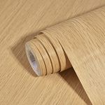 Dzhuywer Oak Wood Contact Paper, 15.7" x 118" Peel and Stick Self-Adhesive Removable Thick Wallpaper, Decorate Countertops Walls Kitchen Bathroom Cabinets, Waterproof Vinyl Sticker, PVC, Upgrade