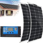 1000W Solar Panel Kit，500W Flexible Solar Panels, Off Grid System 18V Photovoltaic Monocrystalline Modules, Equipped with Dual USB Ports， 2PCS