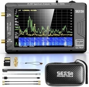 SEESII Tinysa Ultra+ ZS407 7.3GHz Spectrum Analyzer with Hard Case: HW V0.5.4 100kHz-7.3GHz Handheld Tiny Frequency Analyzer 2-in-1 RF Signal Generator with 4'' EVA Shell, for Ham Radio, Field Testing