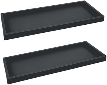 Spacewiser Countertop and Vanity Tray - 2 PC Large 11.7" Silicone Bathroom Counter Organizer, Dish Soap Sponge Holder Kitchen Sink Organizer, Flexible Bathroom Tray, Sink Caddy Toothbrush Soap Tray