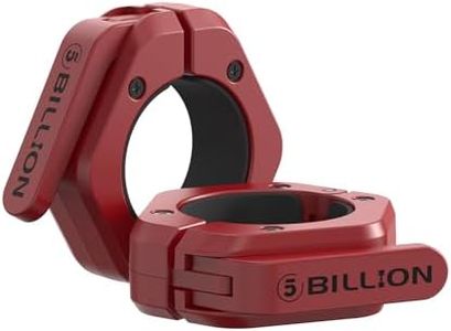 Olympic Barbell Clamps 2 inch Barbell Clips (Pair) Barbell Collars for Secure Weightlifting Quick Release Weight Clips for Bars with Anti-Slip TPR Lining at Home or Gym Clips