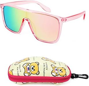 FEISEDY Kids Sunglasses for Girls Fashion Cute Boys Teenagers Glasses One Piece UV400 B2812