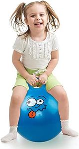 Yorten Sit and Bounce Rubber Bubble Hop Ball for Kids Hopper Jump Bounce Handle Ride-on Toy for Kids, Hopping Bouncing Jump Balls for Child 2 to 7 Year (Multi-Color) (Medium)