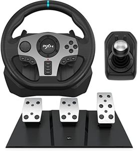PXN V9 Volant de Jeux avec Pédales et Levier de Vitesses, 270/900° Volant de Course, Retour de Vibratoire pour PS4, Xbox One, Xbox Series X&S, PC, PS3, Switch