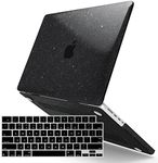 IBENZER Compatible with New 2024 2023 MacBook Pro 16 Inch Case M3 A2991 M2 A2780 M1 A2485 Pro Max, Hard Shell Case with Keyboard Cover for Mac Pro 16(2024-2021), Star Black, T16X-S-BK+1