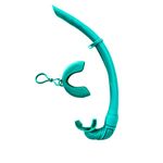 Pro Shot Tidal Roll-up Snorkel for Freediving, Scuba Diving, and Snorkeling (Aqua)