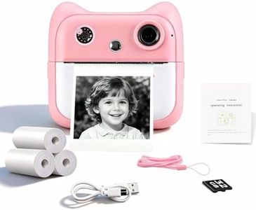 Cute Instant Print Camera for Kids – Perfect Birthday for Girls and Boys Age 3-12, Fun HD Digital Video Camera Toy with 32GB SD Card, Pink (A25, Pink)