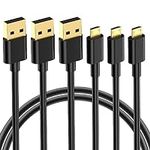 Micro USB Cable 5FT(3 Pack), USB A 