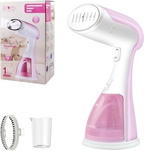 Handheld Garment Steamer Iron for Clothes, 1500W Fast Heat Up Portable Travel Clothing Steamer Fabric Wrinkles Remover With 300ml Water Tank for Curtain Bed, Strong Steam (Pink)