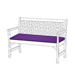 Gardenista 2 Seater Garden Bench Cushion 108x45 cm | Water Resistant Outdoor Cushions for Rattan Furniture | Soft and Comfortable Patio Furniture Bench Seat Pad | Durable & Easy to Clean (Purple)