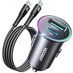 USB C Car Charger 60W PD&QC3.0 Supe