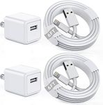 iPhone Charger [Apple MFi Certified] Apple Charger Cord 2Pcak 6FT Lightning Cable Fast Charging with Wall Charger Block Travel Plug Brick Adapter for iPhone 14/13/12/11/XS/XR/SE/7/8/8 Plus/AirPods