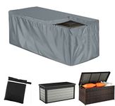 Outdoor Deck Box Cover with Zipper UCARE Waterproof Garden Storage Box Cover 420D Oxford Patio Furniture Cover Storage Container Anti-UV Protective Cover Rectangle (Gray, L:158*81*71cm/62x32x28in)