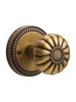 SORWDUERM Antique Brass Door Knob Passage Door Knobs Interior Door Knob for Hall and Closet,Zinc Alloy 2 Pack