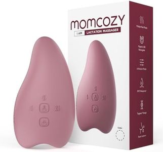 Momcozy Lactation Massager, Soft & Comfortable Breast Massager for Pumping, Breastfeeding, Heat & Vibration for Improve Milk Flow, Clogged Ducts (Dusty Rose)