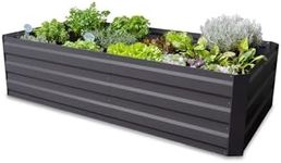 Greenlife Large Raised Garden Bed with 2 Support Braces 1800 x 900 x 450mm - Charcoal