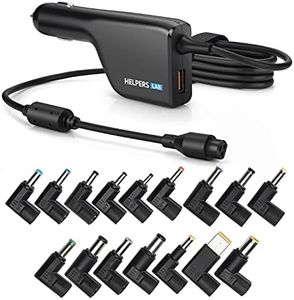 HELPERS LAB 108W Universal Laptop Car Charger 90W with QC3.0 18W DC Adapter Power Supply 16V 18.5V 19V 19.5V 20V for HP Dell IBM Acer Asus Compaq Toshiba Samsung Sony Notebooks 12-24V