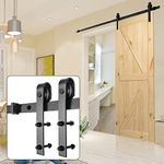 U-MAX 6.6 FT Sliding Barn Wood Door Basic Sliding Track Hardware Kit (Basic"J")