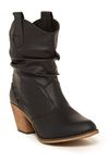 Charles Albert Women's Modern Western Cowboy Distressed Boot with Pull-Up Tabs in Black Size: 10