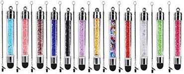 XRONG 12 Pack Colors Crystal Capacitive Mini Stylus Universal Touch Screen Pen for iPhone 5s 6s, Samsung Galaxy s5 s4 s3, Android, Smartphones, iPad, S10,S10+,S10e,S9,S9P,Note9,XR,XS MAX (12PACK)