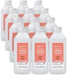 Amazon Basics 70% Ethyl Rubbing Alcohol First Aid Antiseptic, Unscented, 16 Fl Oz (Pack of 12) (Previously Solimo)