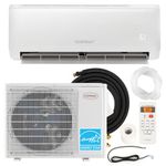 COSTWAY 12,000 BTU Mini Split Air Conditioner, with Heat Pump, 21 SEER2 Inverter, 24H Timer, Auto Clean, Remote Control for Rooms up to 750 Sq.Ft, 208-230V (12000BTU, 208-230V, 21 SEER2)