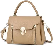 I IHAYNER Crossbody Bags for Women Fashion Vegan Leather Handbags for Women Top Handle Bags Trendy Designer Shoulder Bag Khaki