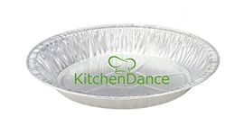 KitchenDance Disposable Aluminum Pie Pan - 11" Large Heavy Duty Aluminum Foil Disposable Pie Pans for Baking, Cooking, and Preparing Food, Nonstick Aluminum Pans, 2411 (25, Silver)