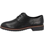 Clarks Griffin Lane Leather Shoes In Black Standard Fit Size 3