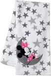 Lambs & Ivy Disney Baby Minnie Mouse Fleece Baby Blanket, Gray/White