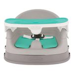 Infantino Grow with me 4-in-1 Two Can Dine Deluxe Feeding Booster Seat for Baby/Toddler, 4 Months to 4 Years - Teal & Grey