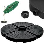 GEEZY 4 Piece Black Parasol Base Stand Weights for Banana Hanging Cantilever Umbrella Parasol