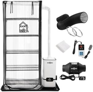 North Spore BoomRoom II Automated Mushroom Grow Tent Kit, 5-Rack Chamber | Complete Martha Tent System with Humidity & FAE Control, High-Yield Monotub Alternative for Indoor Mycology