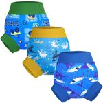 MooMoo Baby Swim Diapers Reusable Waterproof Swimming Diaper Pants for Boys 3Pcs 3T