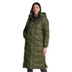 TOG24 Cautley Womens Long Padded Jacket, Chunky Quilted Hooded Coat, Wind Resistant & Warm Womens Coat With Insulated Filling. Made With A 2 Way Zip Opening & With A Hood