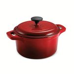 Tramontina 3.5-Quart Enameled Cast-Iron Round Dutch Oven, Red